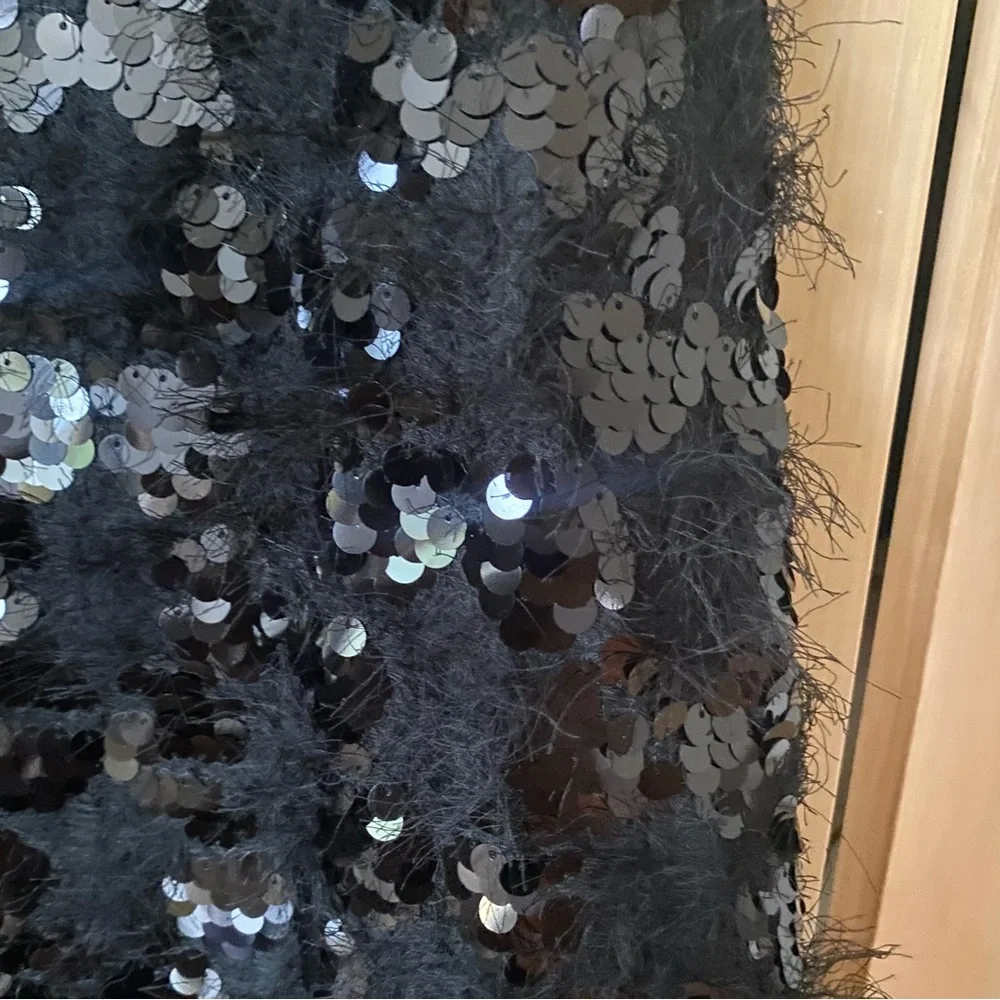 Zara sequin knit halter dress black - Picture 6 of 11